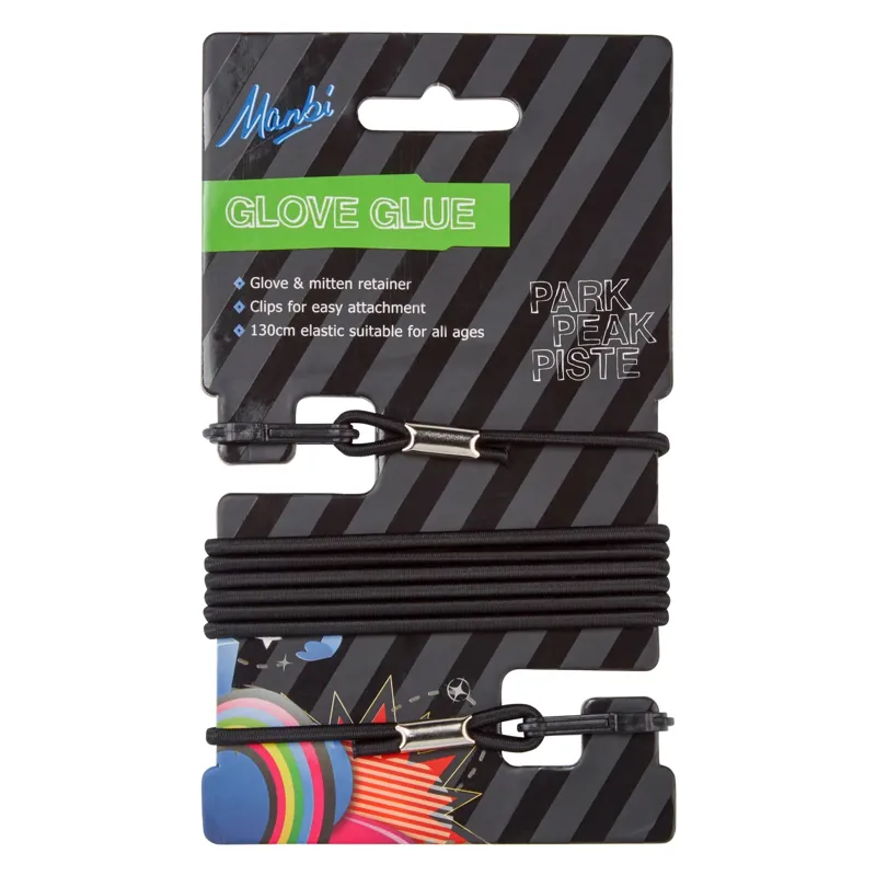 2026 Manbi Glove Glue cord for kids gloves/mitts black